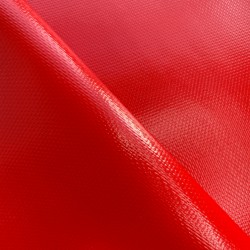 Ткань ПВХ 600 гр/м2 плотная, Красный (Ширина 150см), на отрез  в Грозном