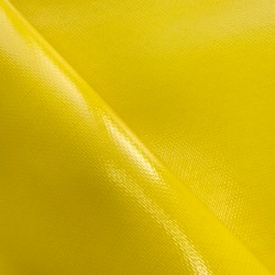 Ткань ПВХ 600 гр/м2 плотная, Жёлтый (Ширина 150см), на отрез  в Грозном