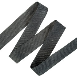 Окантовочная лента-бейка, цвет Чёрный 22мм (на отрез)  в Грозном