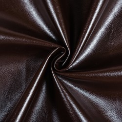 Ткань Дерматин (Кожзам) для мебели, цвет Темно-Коричневый (на отрез)  в Грозном