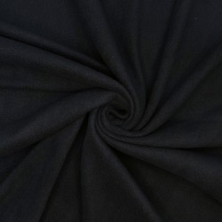 Ткань Флис Односторонний 130 гр/м2, цвет Черный (на отрез)  в Грозном