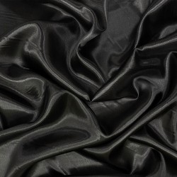Ткань Атлас-сатин, цвет Черный (на отрез)  в Грозном