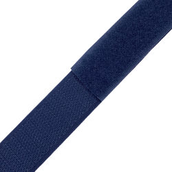 Контактная лента 25мм цвет Тёмно-Синий (Велькро-липучка), на отрез  в Грозном